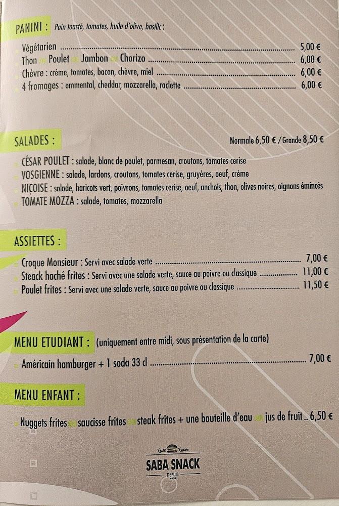 Saba Snack - Menu Image 1